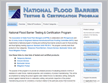 Tablet Screenshot of nationalfloodbarrier.org